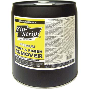 ZIP STRIP 272005 PREMIUM PAINT AND FINISH REMOVER SIZE:5 GALLONS.