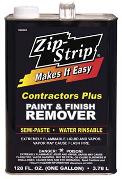 ZIP STRIP 288001 CONTRACTORS PLUS PAINT AND FINISH REMOVER SIZE:1 GALLON. PACK:2 GALLONS.