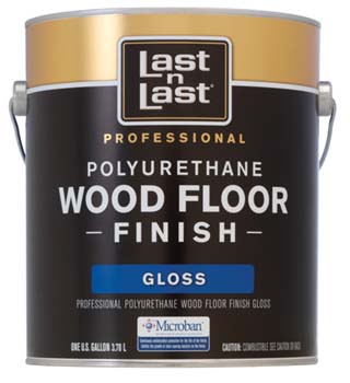 ABSOLUTE COATINGS 54001 LAST N LAST POLYURETHANE WOOD FLOOR FINISH GLOSS 450 VOC SIZE:1 GALLON.