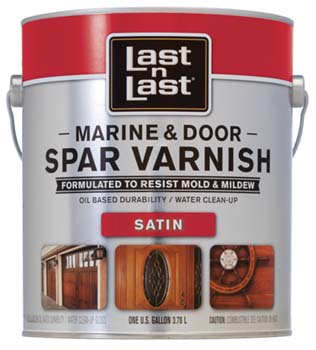 ABSOLUTE COATINGS 94101 LAST N LAST MARINE & DOOR SPAR VARNISH SATIN 275 VOC SIZE:1 GALLON.