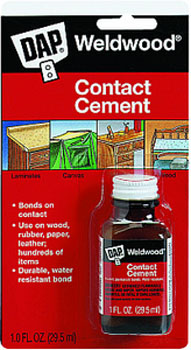 DAP 00102 WELDWOOD CONTACT CEMENT SIZE:1 OZ PACK:12 PCS.