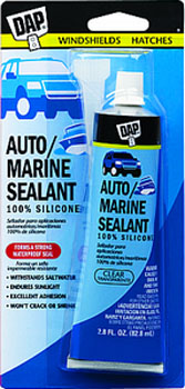 DAP 00694 AUTO MARINE 100% RTV SILICONE SEALANT CLEAR SIZE:2.8 OZ PACK:12 PCS.