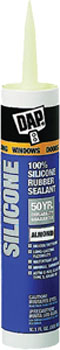 DAP 08649 WINDOW & DOOR 100% SILICONE RUBBER SEALANT ALMOND SIZE:10.1 OZ PACK:12 PCS.