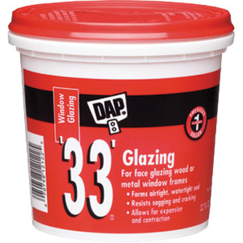 DAP 12124 33 WHITE GLAZING SIZE:3.5 GALLONS.