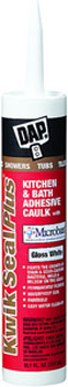 DAP 18510 KWIK SEAL PLUS PREMIUM KITCHEN & BATH ADHESIVE SEALANT WITH MICROBAN WHITE SIZE:10.1 OZ PACK:12 PCS.