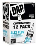 DAP 18656 ALEX PLUS ACRYLIC LATEX CAULK PLUS SILICONE WHITE CONTRACTOR PACK SIZE:10.1 PACK:12 PCS.