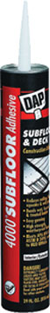 DAP 25117 4000 SUBFLOOR & DECK CONSTRUCTION ADHESIVE SIZE:28 OZ PACK:12 PCS.