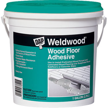 DAP 25133 WELDWOOD WOOD FLOOR ADHESIVE SIZE:1 GALLON.