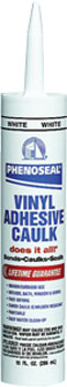 DAP 00005 PHENOSEAL DOES IT ALL VINYL ADHESIVE CAULK WHITE SIZE:10 OZ PACK:12 PCS.