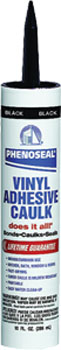 DAP 06102 PHENOSEAL DOES IT ALL VINYL ADHESIVE CAULK BLACK SIZE:10 OZ PACK:12 PCS.