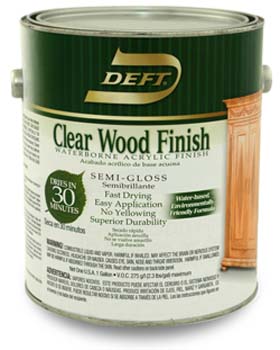 DEFT 10801 SEMI GLOSS WATERBORNE BASED CLEAR WOOD FINISH SIZE:1 GALLON.