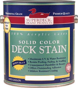 DUCKBACK 9400 NEUTRAL BASE ACRYLIC LATEX SOLID COLOR DECK STAIN SIZE:1 GALLON.