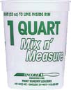 ENCORE 41032 POLY MIX N MEASURE CONTAINER WITH GRADUATIONS SIZE:1 QUART PACK:50 PCS.