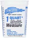 ENCORE 41132 MULTI-MEASURE CONTAINER W/ MIXING RATIOS SIZE:1 QUART PACK:100 PCS.