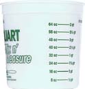 ENCORE 61086 POLY MIX N MEASURE CONTAINER WITH GRADUATIONS SIZE:2.5 QUARTS PACK:50 PCS.