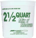 ENCORE 61086 POLY MIX N MEASURE CONTAINER WITH GRADUATIONS SIZE:2.5 QUARTS PACK:50 PCS.