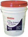 GARDNER GIBSON 7222-3-30 DYNAMITE 222 WHITE ACRYLIC PRIMER AND SIZING SIZE:5 GALLONS.