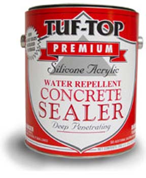 TUF TOP 12-101 CLEAR SILICONE ACRYLIC WATER REPELLENT CONCRETE SEALER SOLVENT BASED SIZE:1 GALLON.