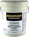 VALSPAR 257 GUARDIAN CONTRACTOR INT LATEX WALL & CEILING FLAT DOVER WHITE SIZE:5 GALLONS.