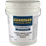 VALSPAR 411 GUARDIAN INT LATEX S/G BRT WHITE / PASTEL BASE SIZE:5 GALLONS.