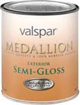 VALSPAR 4300 MEDALLION EXT LATEX S/G HOUSE & TRIM WHITE SIZE:QUART.