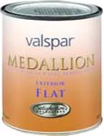 VALSPAR 45501 MEDALLION EXT LATEX FLAT HOUSE PAINT WHITE SIZE:QUART.