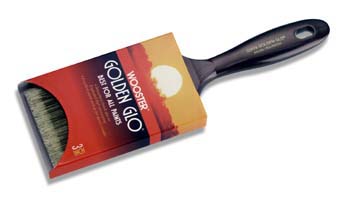 WOOSTER Q3118 GOLDEN GLO NYLON POLY FLAT PAINT BRUSH SIZE:2.5" PACK:12 PCS.