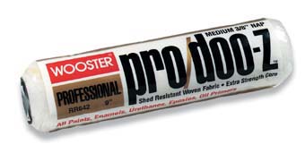 WOOSTER RR642 PRO DOO-Z 3/8" NAP ROLLER COVER SIZE:9" NAP:3/8" PACK:12 PCS.