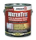 ZINSSER 05001 WATERTITE MILDEW PROOF WATERPROOFING PAINT SIZE:1 GALLON.